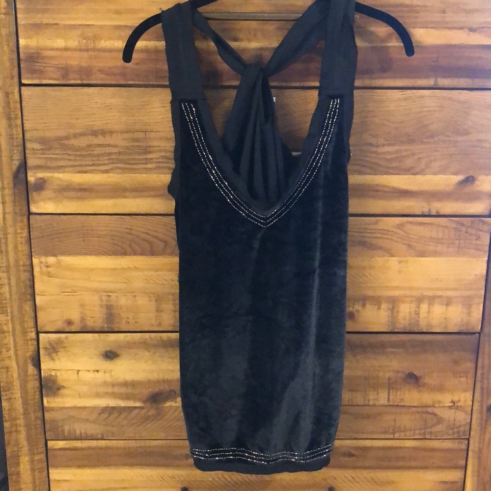 Abercrombie & Fitch Black Velvet Fashion Top